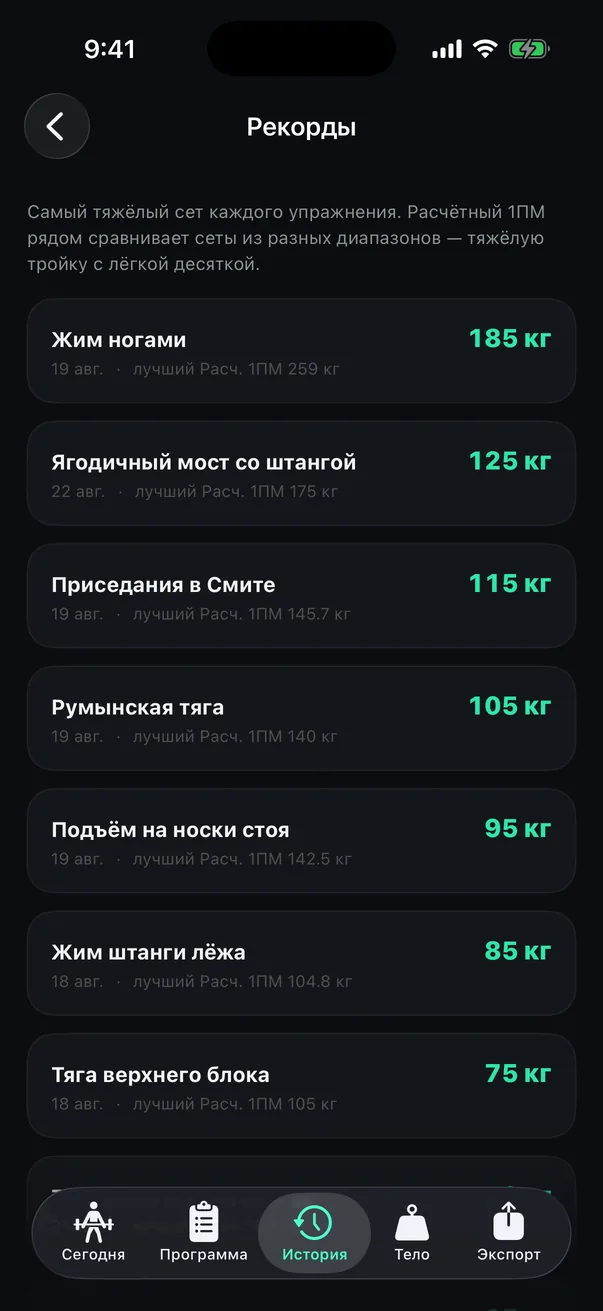 Рекорды